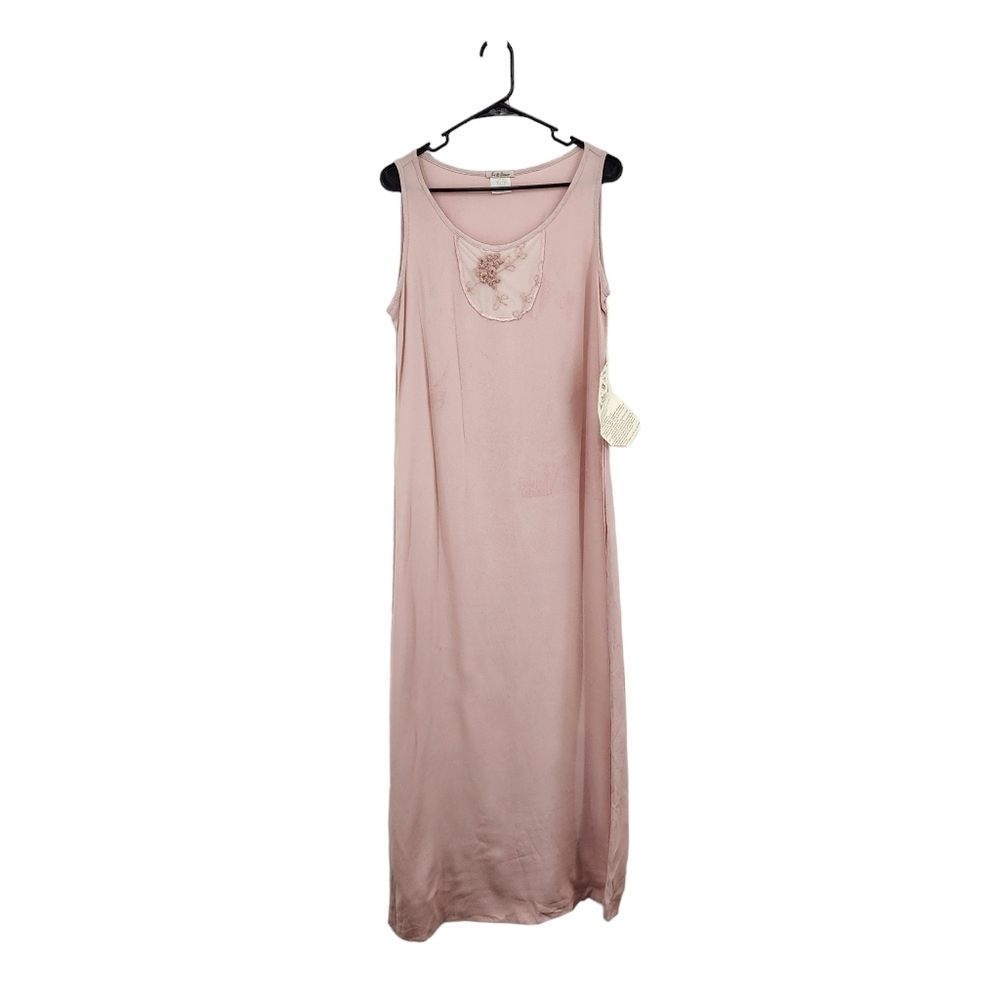 Tea & Scones Women's Patchwork Embroidered Maxi Tank Cottagecore Dress - S